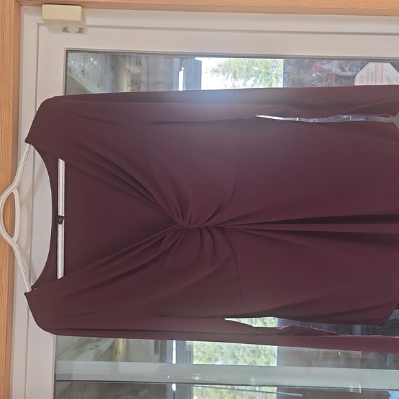 Elegant Burgundy Long Sleeve Bodysuit Torrid Plus Size 2 - Picture 3 of 4